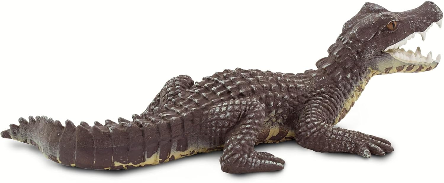 Safari Ltd. Caiman Figurine - Realistic 5" Reptile Figure - Educational Toy for Boys, Girls, and Kids Ages 3+