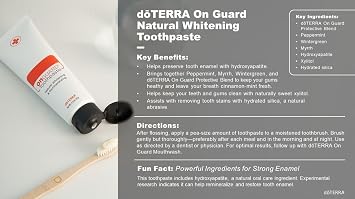 doTERRA On Guard Natural Whitening Toothpaste Fluoride-Free with Hydroxyapatite 4.2oz (2 Pack)
