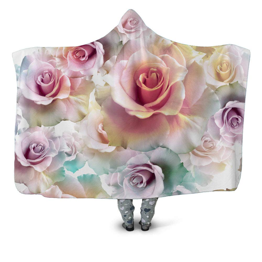 Couverture à capuchon papillon en peluche Sherpa 150x130 cm