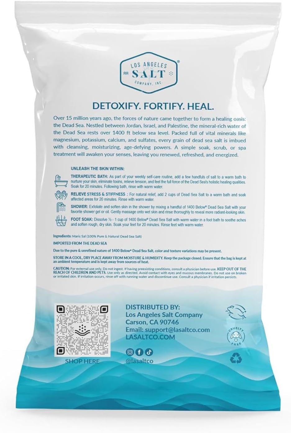 LA Salt Co.'s 100% Pure and Natural Dead Sea Salt Bulk 55 lb Bag, Fine Grain - Image 4