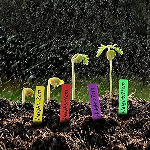 Mziart 120Pcs 4 Inches Plastic Plant Tags Waterproof Nursery Garden Plant Labels Stakes Pot Markers, Multicolor #TOP4