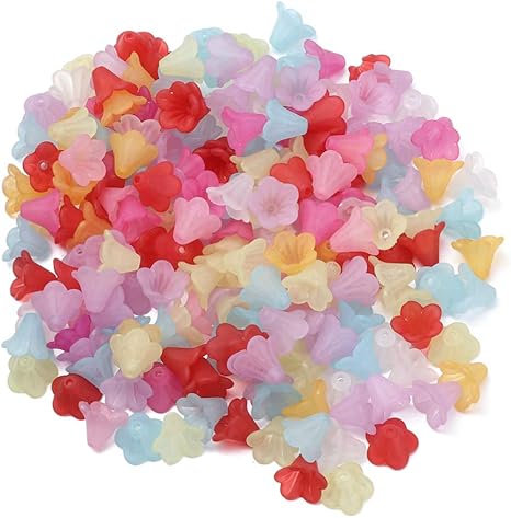Amazon Artibetter 花の花びらビーズトランペットアクリルつや消し花びらdiy手作り1パック0 G盛り合わせ色 ビーズ ストーン 通販