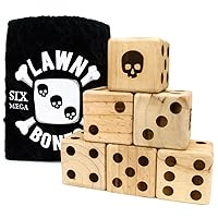 Algopix Similar Product 13 - Lawn Bones  Set of Six Jumbo Yard Dice