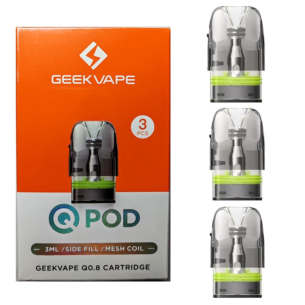 GEEKVAPE Q Pod 3ml (Side Fill) 0.8ohm Cartridge for GeekVape Sonder Q 2 /  Digi Max / Wenax Q Pro Aegis Hero Q E-cigarette, Sans nicotine : Amazon.fr:  High-Tech