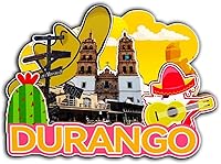 Vista 1 de Durango - Imán de madera para nevera, diseño de México, 3D, recuerdos coleccionables, decoración hecha a mano, 2301