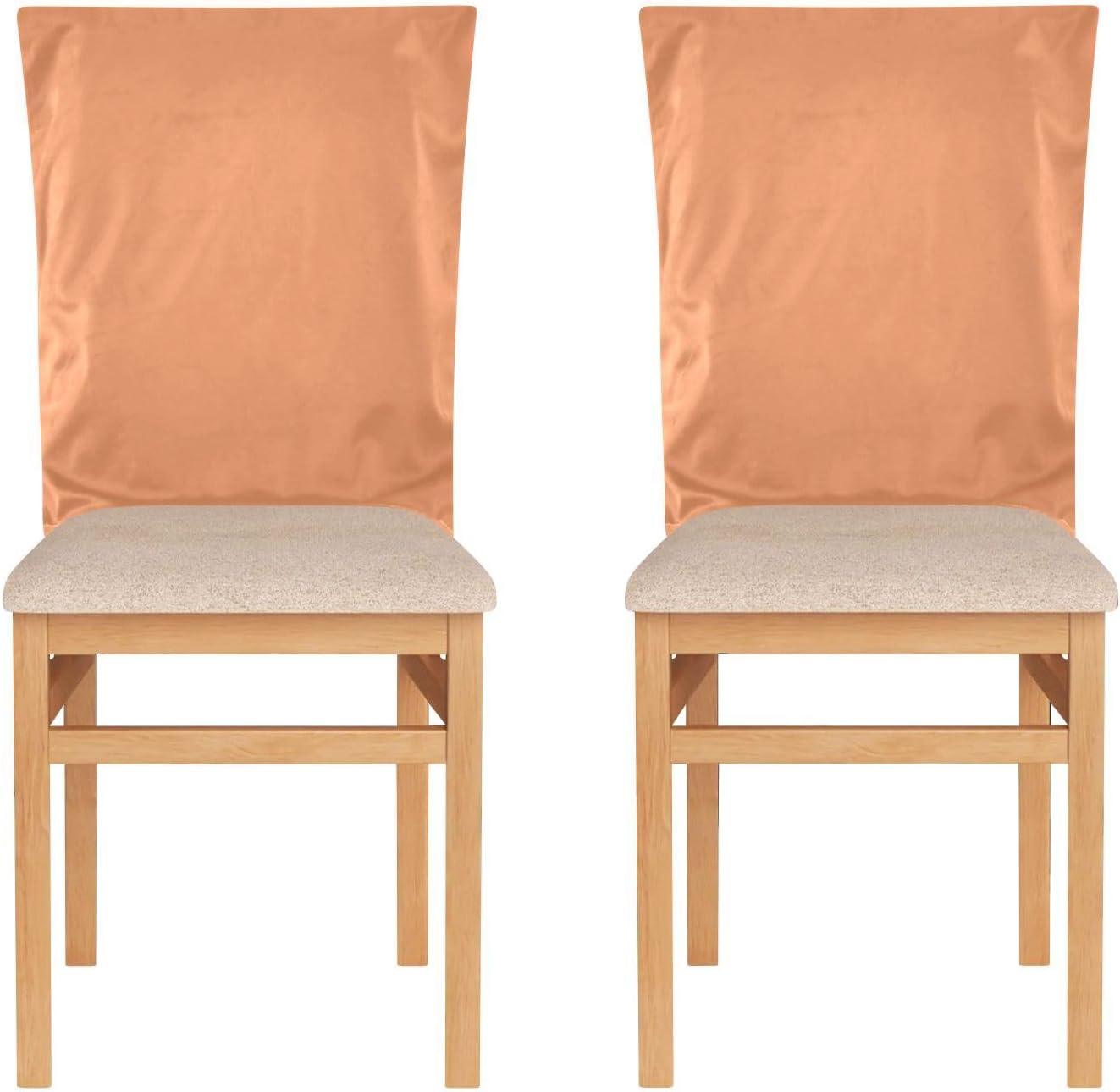 Light Orange Decorative Chair Covers Slipcover for Hotel Soft 19.7x23.6in Chair Slipcovers cubre asientos para sillas Set of 6