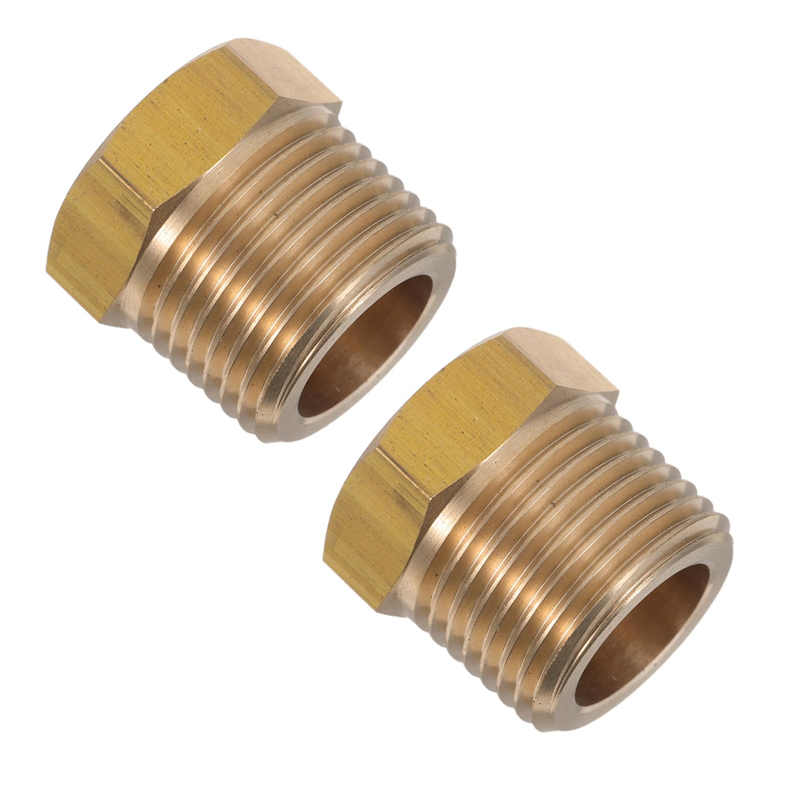 Adaptador latón BSPT macho NPT hembra de 2 piezas para fontanería