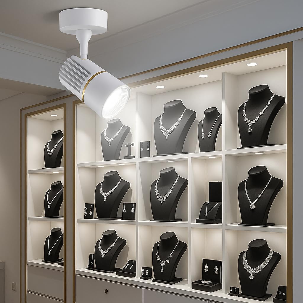 ultimate 20W LED Adjustable Neck Focus Light Up & Down White Gold Wall Mount Spotlight, Cool White Beam, Aluminium Body, Energy Efficient Decorative Lamp for Home, Office & Commercial Use-image-9