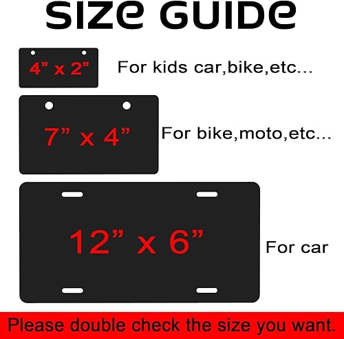 Miniatura 2 de Placa de matrícula personalizada, placa personalizada con texto de logotipo de imagen, 12 x 67 x 44 x 2 pulgadas para la parte delantera del