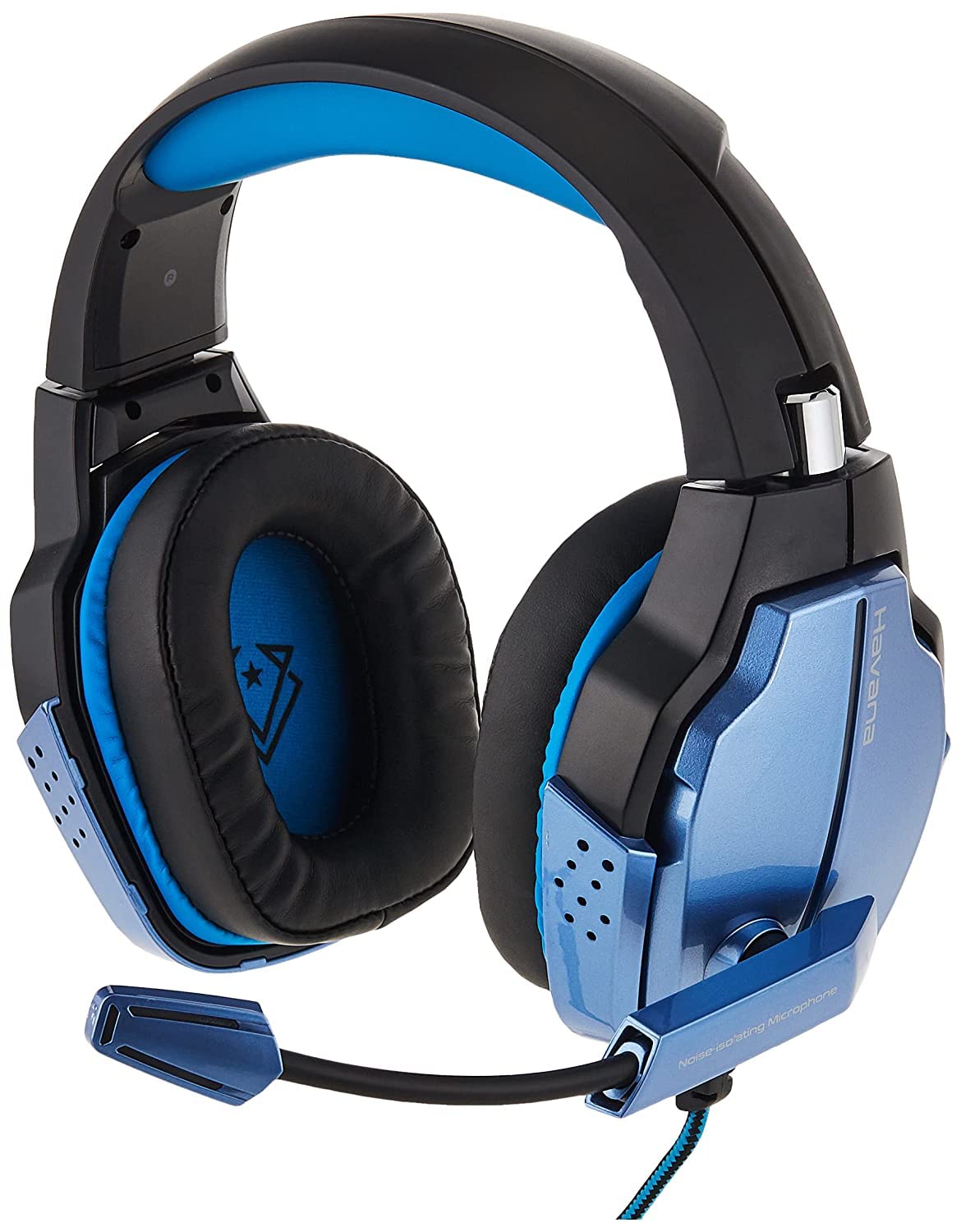 Vertux Havana Wired Gaming Headset | Volume Control [2 Years-Warranty] | Noise Cancelling Microphone | Over-Ear Gaming Headphones for PS4, Xbox One, Laptops, Smartphones- Blue