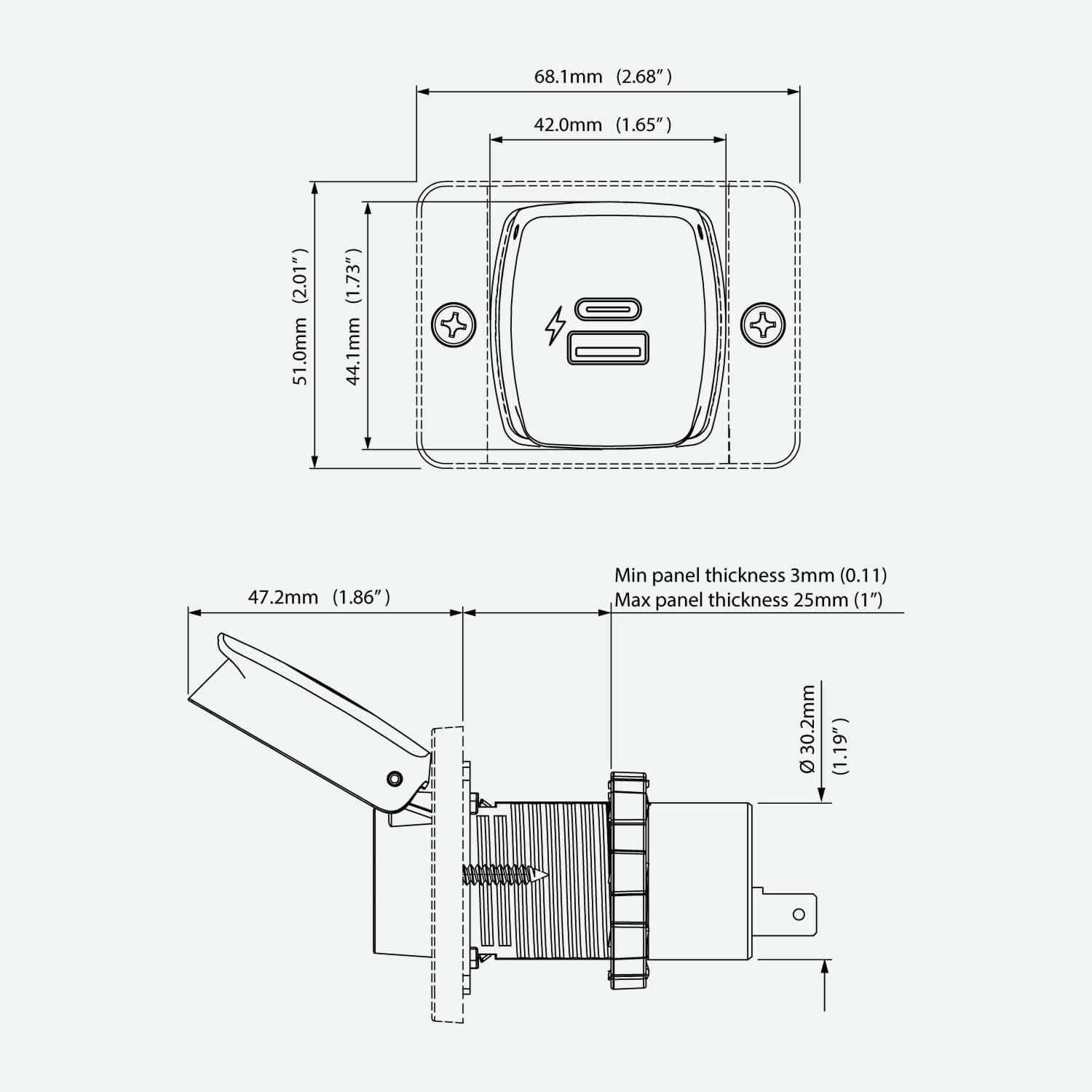 Scanstrut SC-USB-F4 Flip Pro Plus