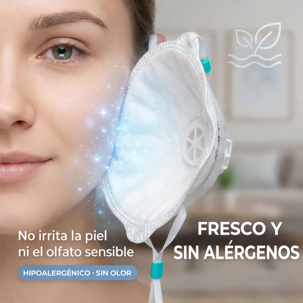 10 Mascarillas Homologadas de Certificación CE, Mascarilla FFP3 con Válvula de 5 Capas, Máscara Contra de Polvo y Partículas, Mascarilla de Protección Personal con Filtros de Calidad BFE≥99, 10 Piezas — view 6