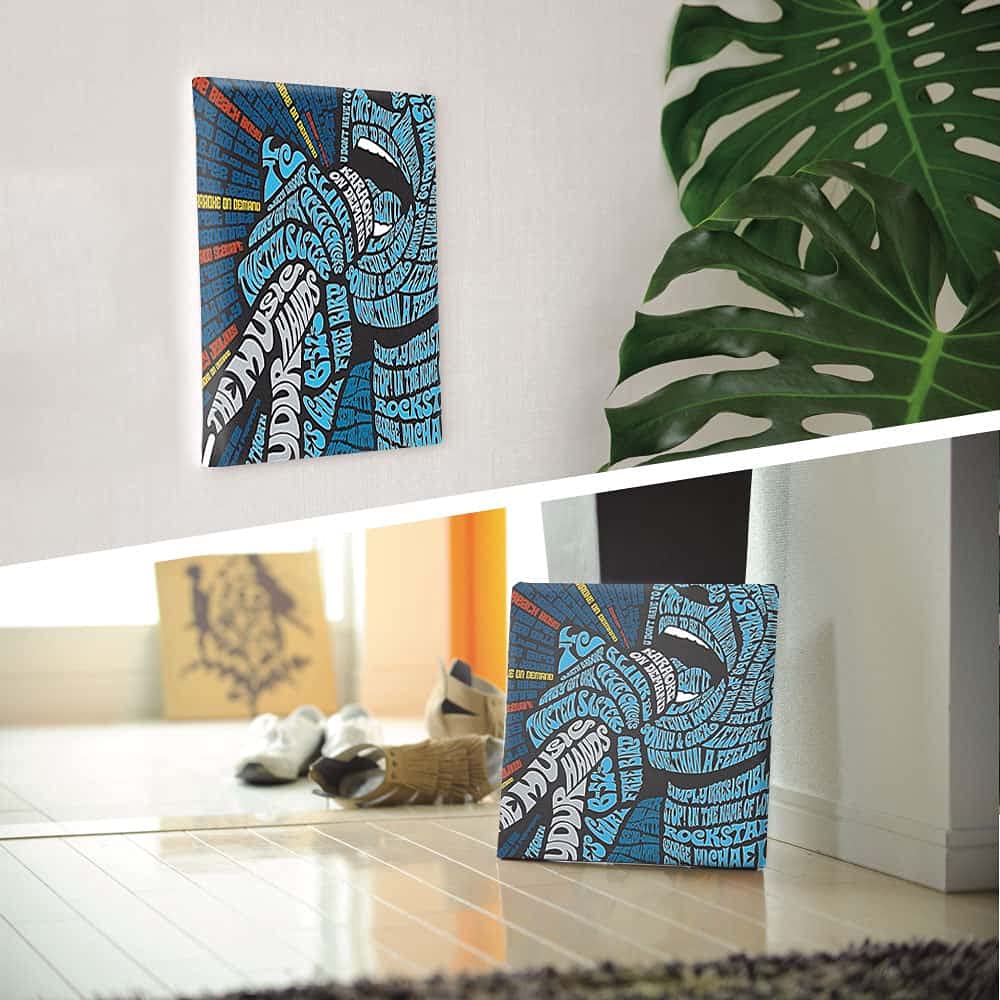 Amazon.co.jp: タイポグラフィ ブラック アートパネル 100cm × 100cm