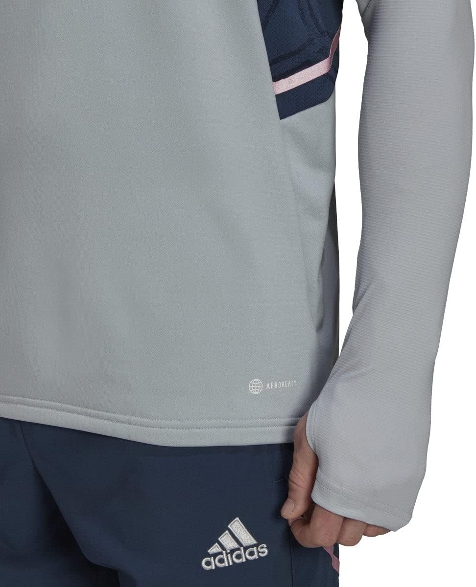 adidas MEN'S ARSENAL FC 2022/2023 TRAINING TOP (CLEAR ONIX, Small) - Image 2