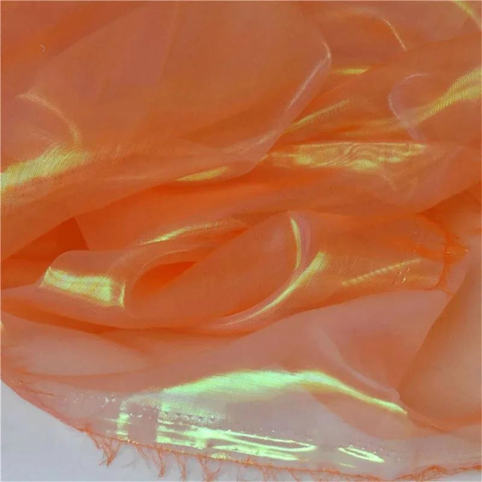 Organza Fabric, Organza Fabric, Orange, 59 inches Wide, 1-1.5 Meters Length(1.5 Meters)