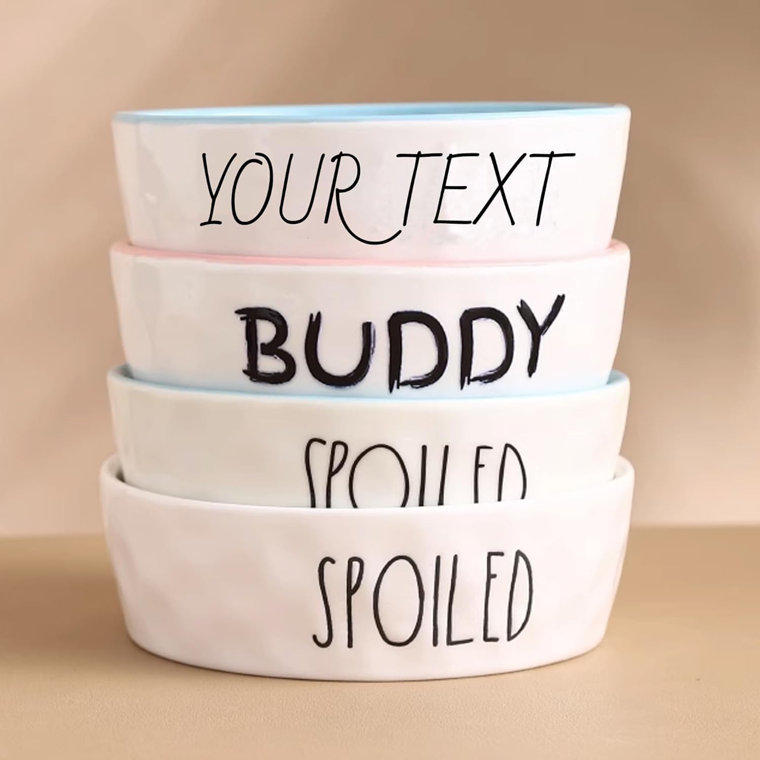 Cuenco personalizado para perro, regalo personalizable para mascotas, nombre de mascota personalizado, cuenco personalizado de comida seca o húmeda o agua para mascotas, para perros, gatos, cachorros