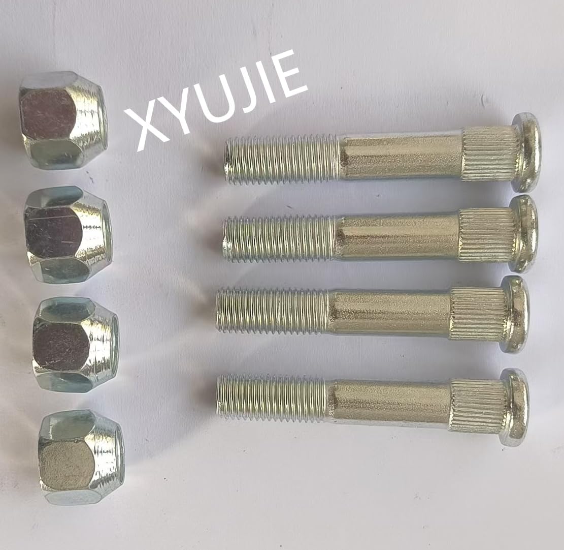 M10*1.25 * 58 Front Rear Wheel Stud Bolt 7518671 & Lug Nuts 7547363 Replacement for 2009-2024 Polaris Sportsman 550 850 XP & 13-24 Scrambler 850 MD 48" ATVs