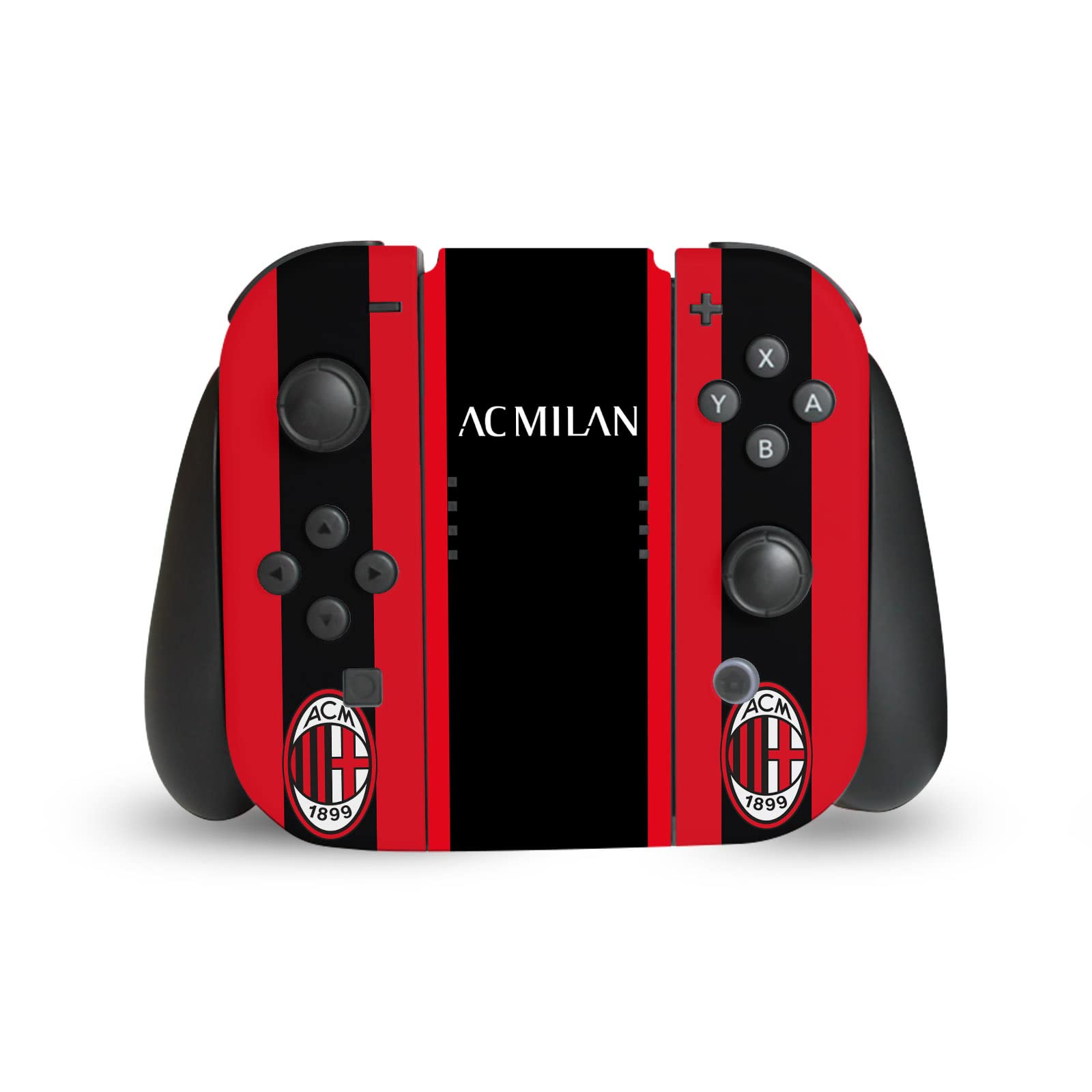 Head Case Designs Licenza Ufficiale AC Milan Home 2021/22 Kit Crest Vinile Sticker Gaming Pelle Adesivo Compatibile con Nintendo Switch Console & Dock & Joy-con Controller Bundle