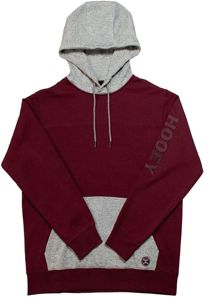 HOOEY Men's Tundra Hooded Sweatshirt Burgundy Medium