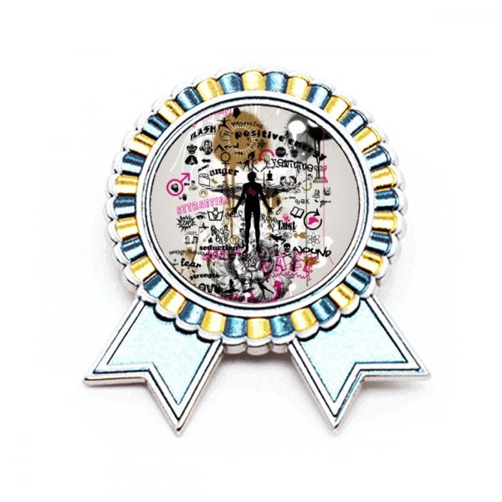 Broche avec motif graffiti fleur de rue métal M accessoire mode - 4