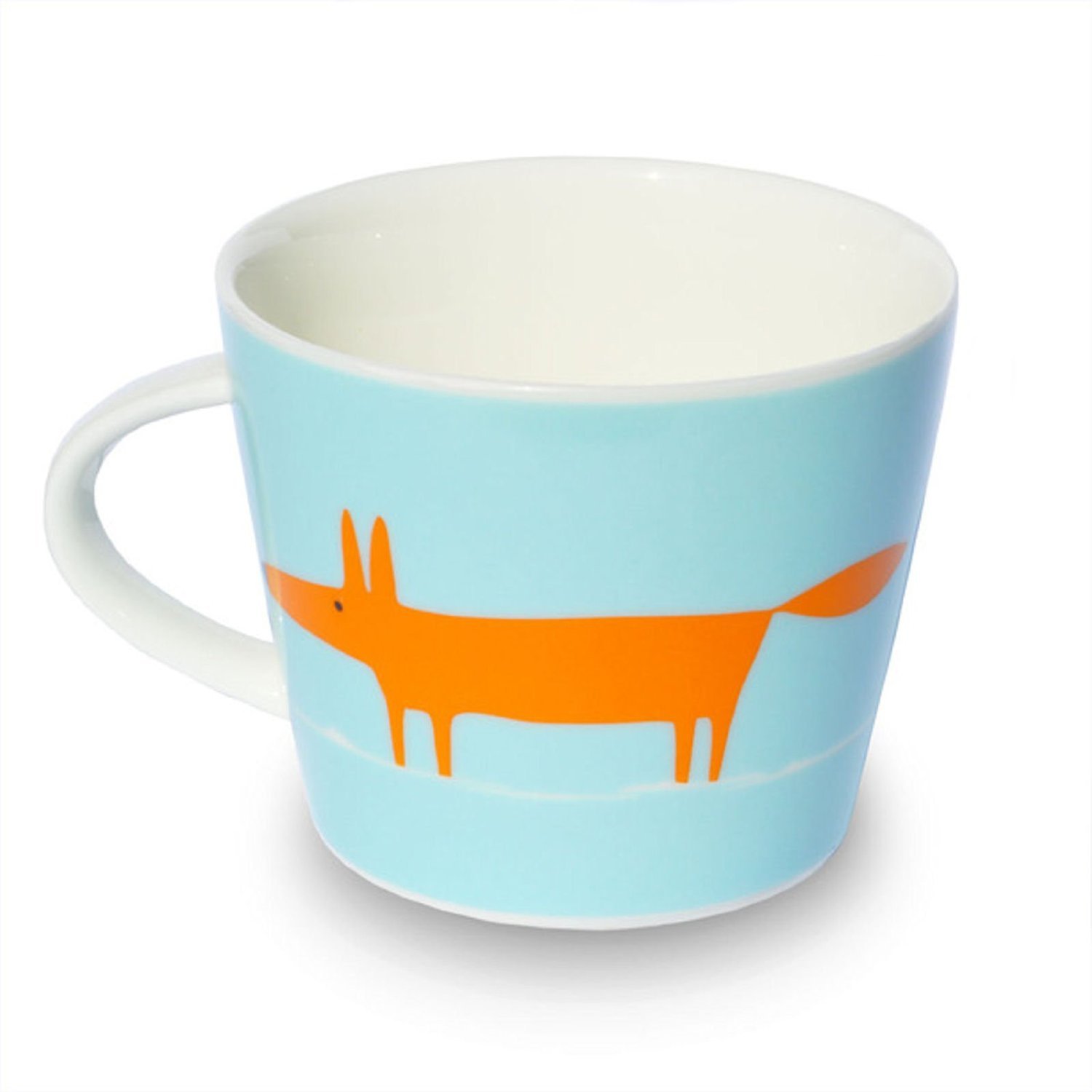 ScionLiving - Keith Brymer Jones Collaboration Range - Mr Fox Ceramic Mug - Duckegg/Orange - 350ml