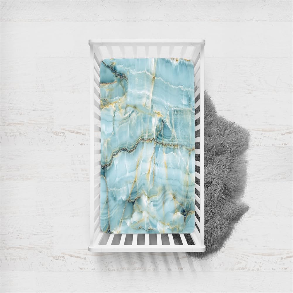 Odot Cot Bed Sheets, Bedside Cribs Fitted Sheets for Boys and Girls, Baby Bed Sheets Cot Bed Mattress Protector, Bassinet Sheets, Easy Care Soft and Dureable (Stone Pattern,75x33cm) โ image 1