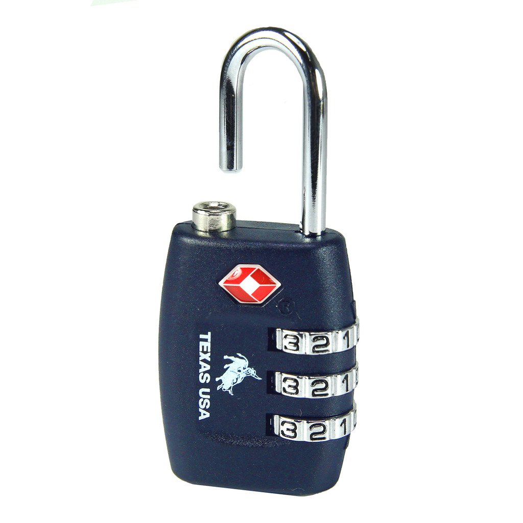 Texas USA Metal Luggage Lock (Navy Blue_Emztsa335navyblue)