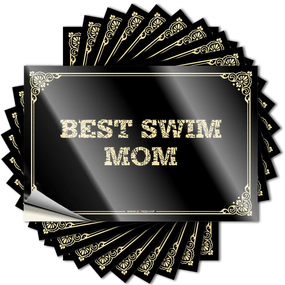 Men Tumbler Sticker | Best Swim Mom Great for Mom Decor(12X18CM)