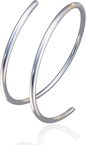 Miniatura 5 de Spiral Thin Nose Rings, Silver, Gold, Rose Gold, Black