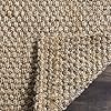 SAFAVIEH Area Rug 8' Square - Natural Fiber Collection - Natural Brown, Handmade Jute, Basketweave Design (NF401A)