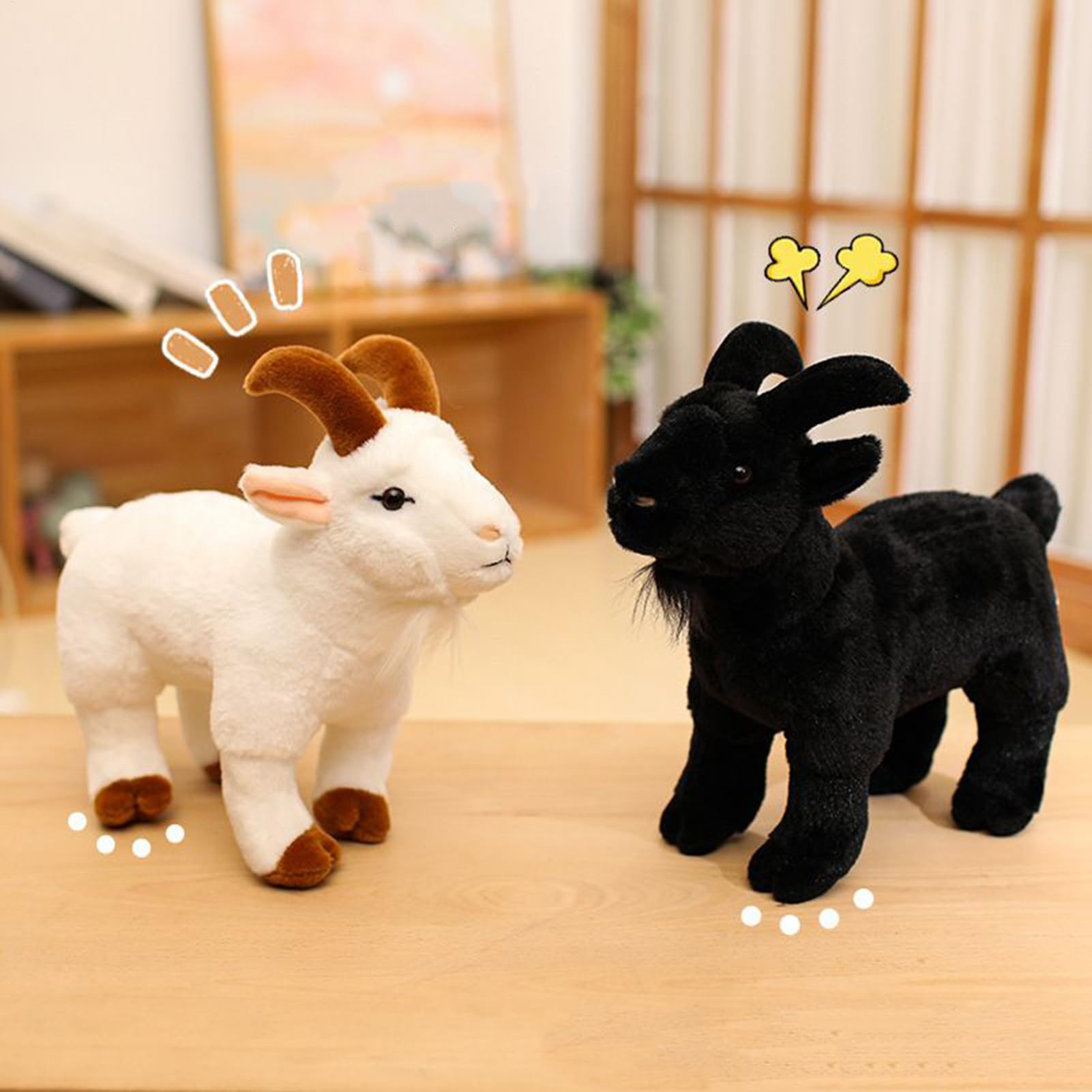 Amazon.co.jp: ぬいぐるみ ヤギ 白ひつじ ぬいぐるみ アニマル玩具