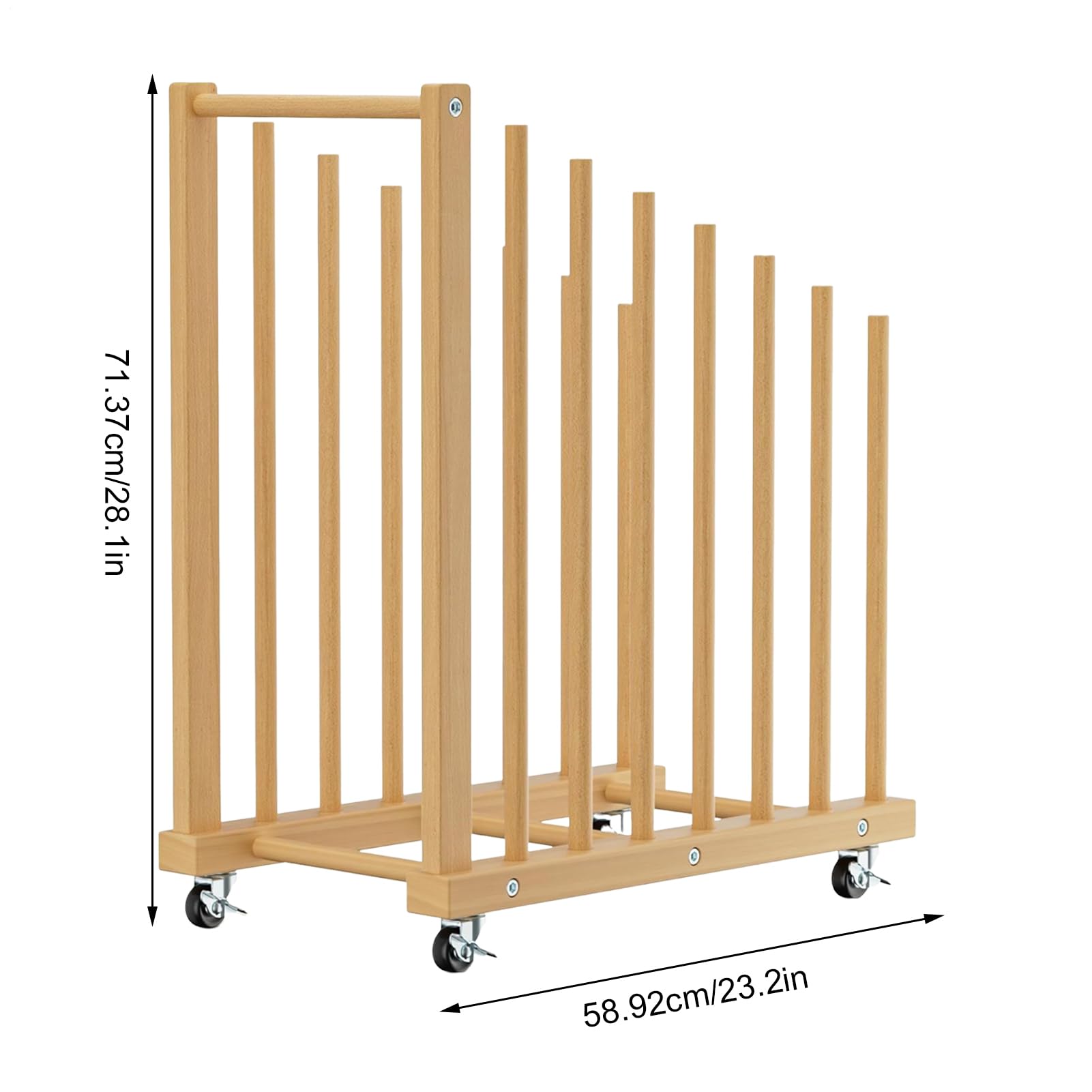 Portaoggetti per Art Canvas Scaffale in Legno Compatto Risparmia Spazio | Scaffale per Archivio Artistico Adatto a Opere d'Arte Poster Studio Scrivania Porta Artigianato Bambini Scuola Casa