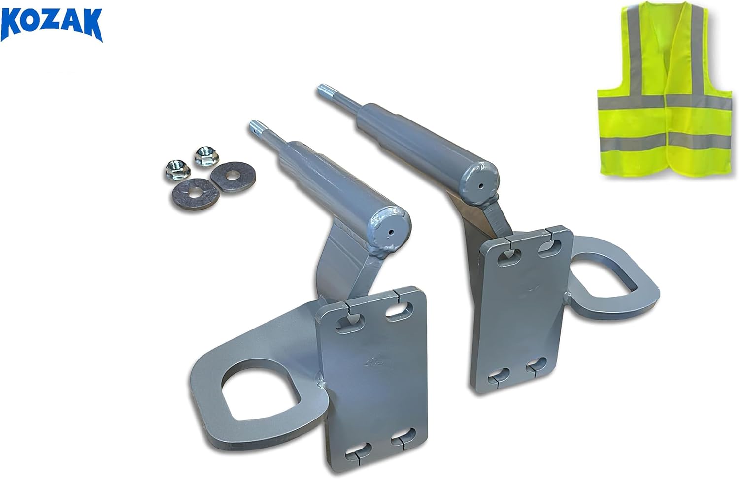 Bumper Deer Moose Brush Guard Brackets Mounting Hardware Set for Compatible with EX-Guard Freightliner Cascadia 2008-2017 Plus Logo and Reflective Vest