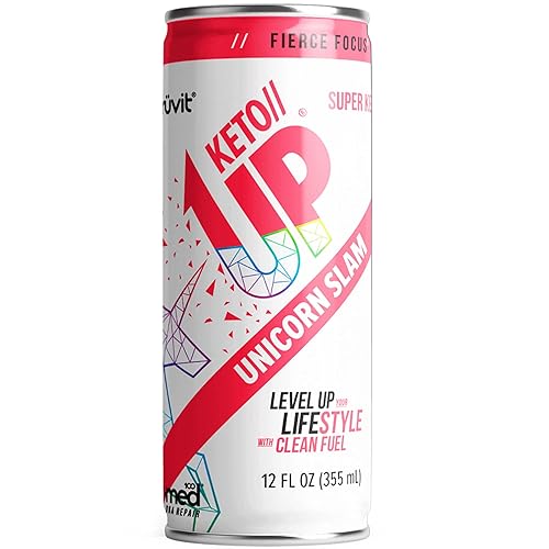 The Unicorn Slam KetoUp Bebida Cetonas listas para beber para concentrarse en hombres y mujeres, paquete de 12 The Unicorn Slam KetoUp Bebida Cetonas listas para beber para concentrarse en hombres y mujeres, paquete de 12