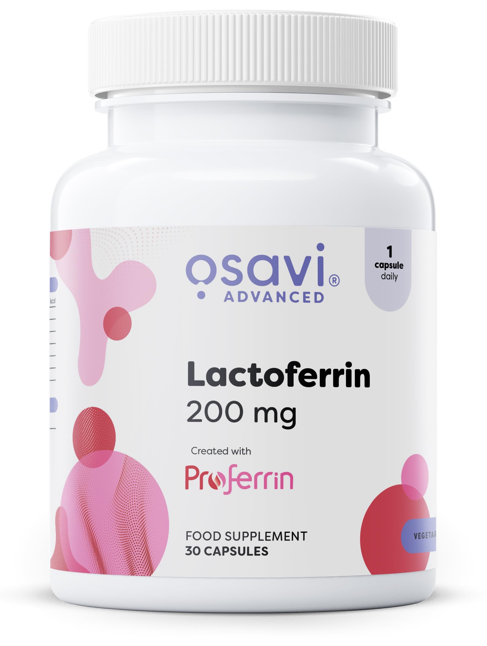 Osavi Lactoferrin 200 mg – 30 Capsules | Supports Iron Transport and Immune Function | Proferrin® Lactoferrin from Cow's Milk for Enhanced Bioavailability