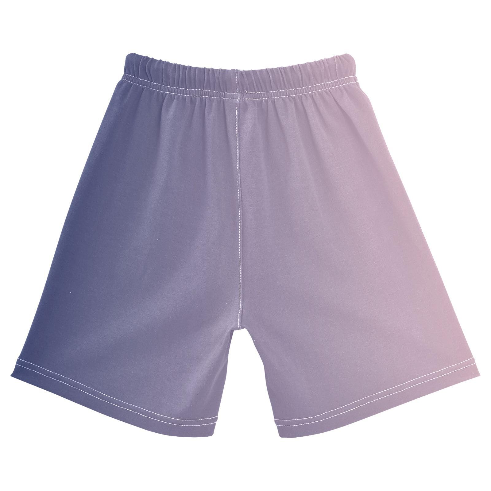 J JOYSAY Purple Pink Gradient Toddler Baby Boy Shorts Jogger Shorts with Drawstring Elastic Waist Unisex Babies Pull-On Shorts for 2T Child