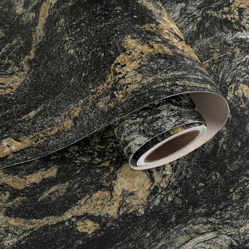 Papel de contacto de granito negro y dorado 15.7x315 encimeras cocina 8