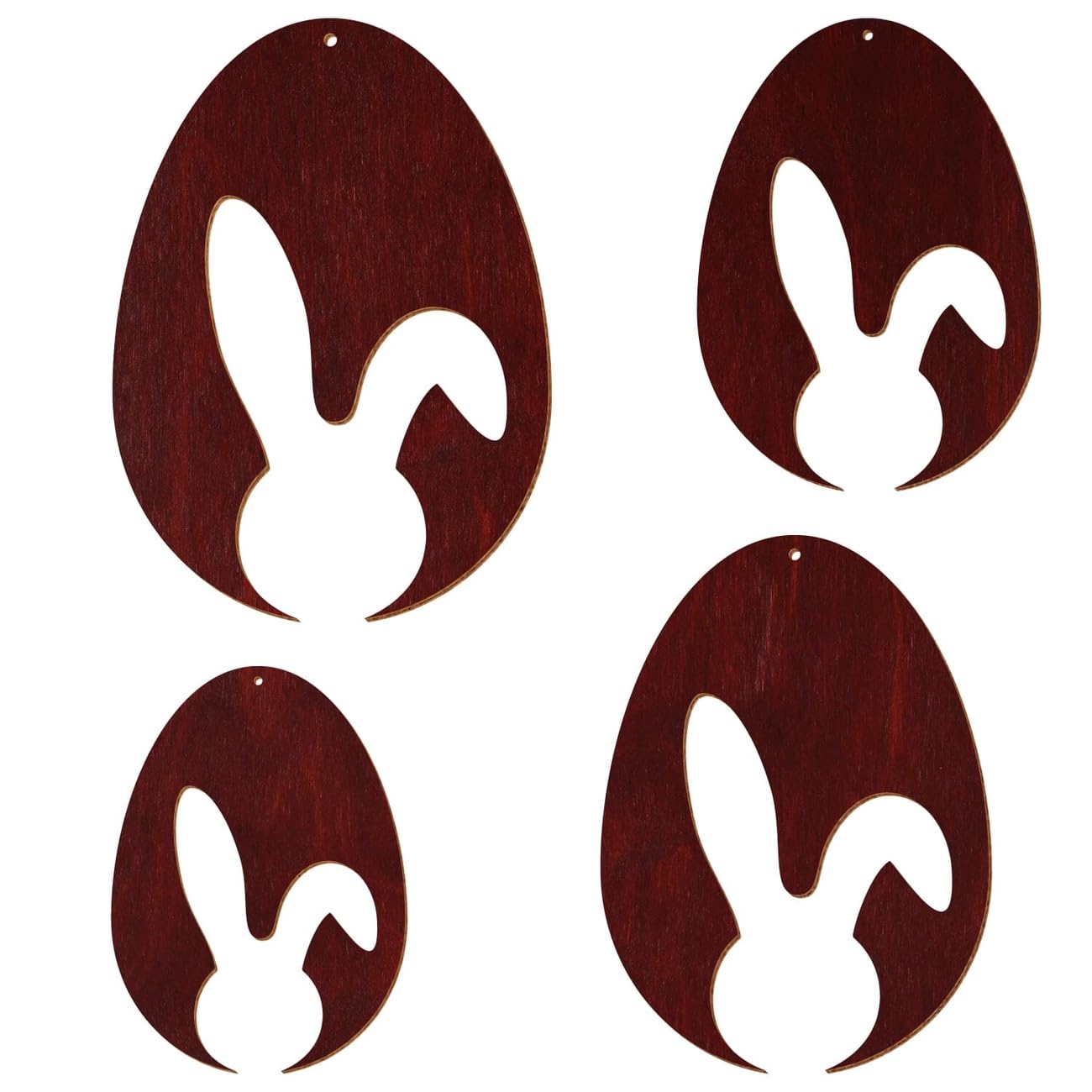 V2 - Uova di Pasqua in legno colorato, in mogano, decorazione per Pasqua, motivo uovo di Pasqua 5, altezza (dimensione): 44 cm di altezza