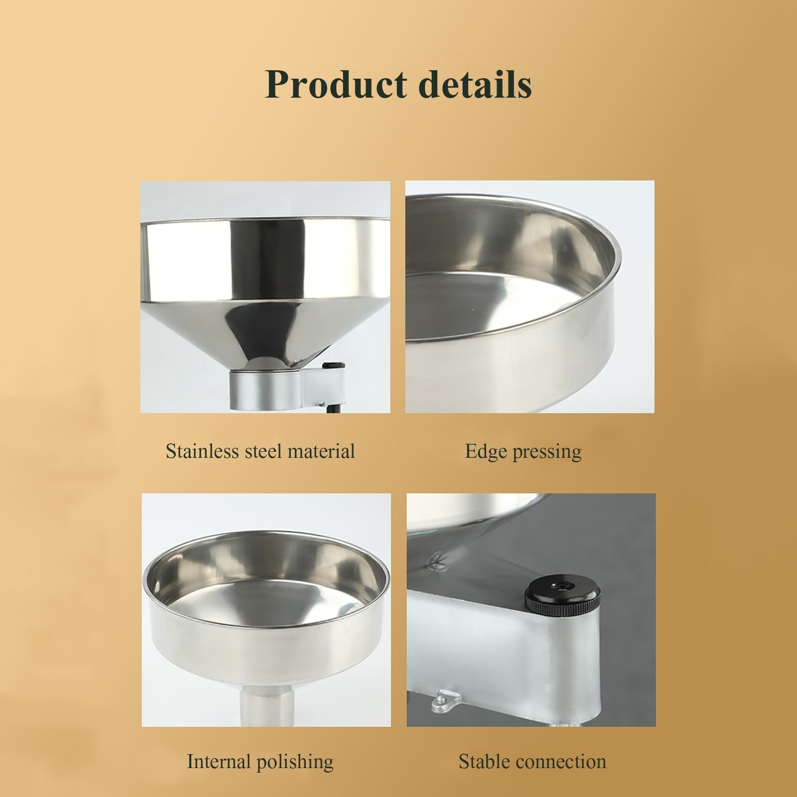 Embudo De Llenado De Acero Inoxidable, Embudo De Envasado con Soporte Y Báscula Electrónica, Bandeja Elevadora Y Soporte, Adecuado para Llenar Materiales Líquidos O Sólidos