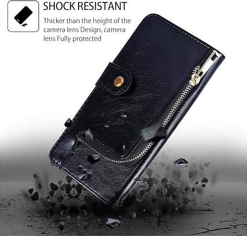 Miniatura 3 de Funda de teléfono con cremallera para XIAOMI MI Poco X3 PRO, funda delgada de piel sintética de alta calidad para MI Poco X3 PRO, 3 ranuras para