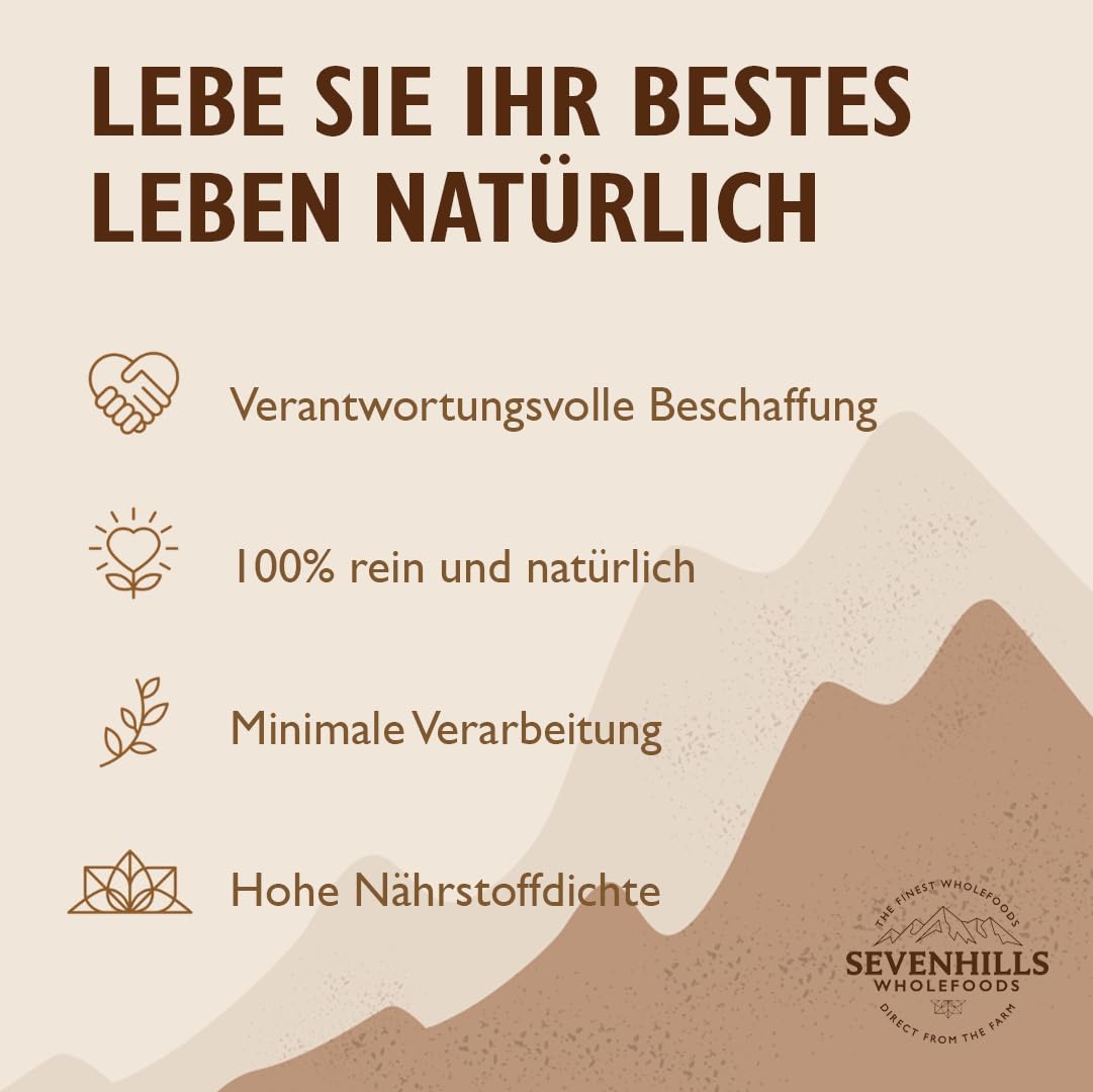 Sevenhills Wholefoods Baobab Pulver Bio 1kg, Affenbrotbaum Fruchtpulver, handverlesen in Südafrika, baobabpulver