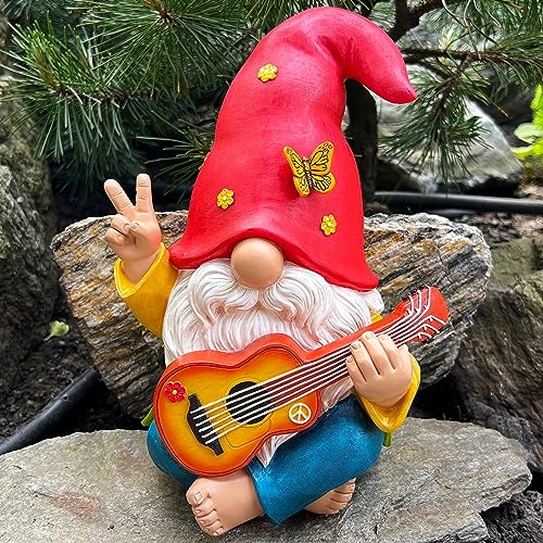 Mood-Lab-Garden-Gnome-Funny-Hippie-Gnome-Figurine-925-Inch-Tall-Lawn-Statue-for-Outdoor-or-House-Decor Mood Lab Garden Gnome Funny Hippie Gnome Figurine 925 Inch Tall Lawn Statue for Outdoor or House Decor