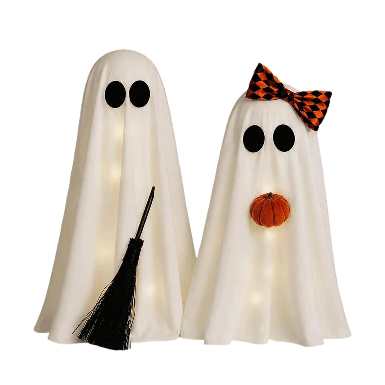 Ghirlanda di Halloween con a LED, luce calda, con scopa e