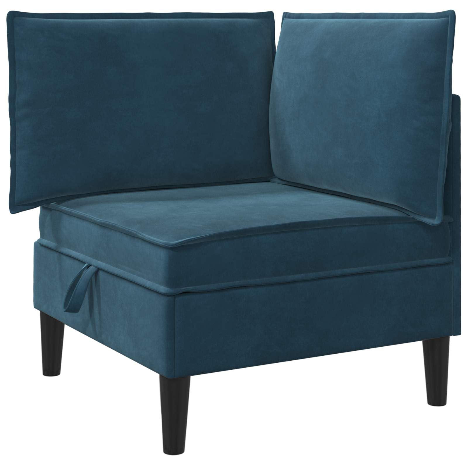 Conjunto de muebles de salón de 4 piezas, color azul terciopelo con