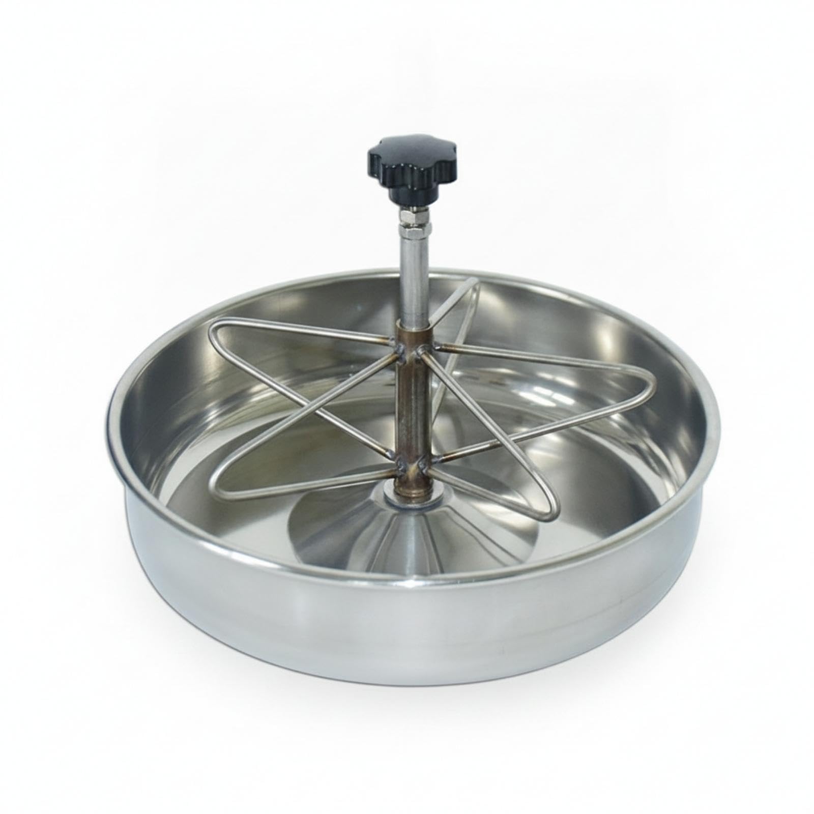CALANDIS Piglet Feeding Trough Round Pig Feeder with Compartments Shallow Piglet Feeder for Piglets, Farrowing Crates, Nursery Pens 28CM 304 Stainless Steel-picture-11