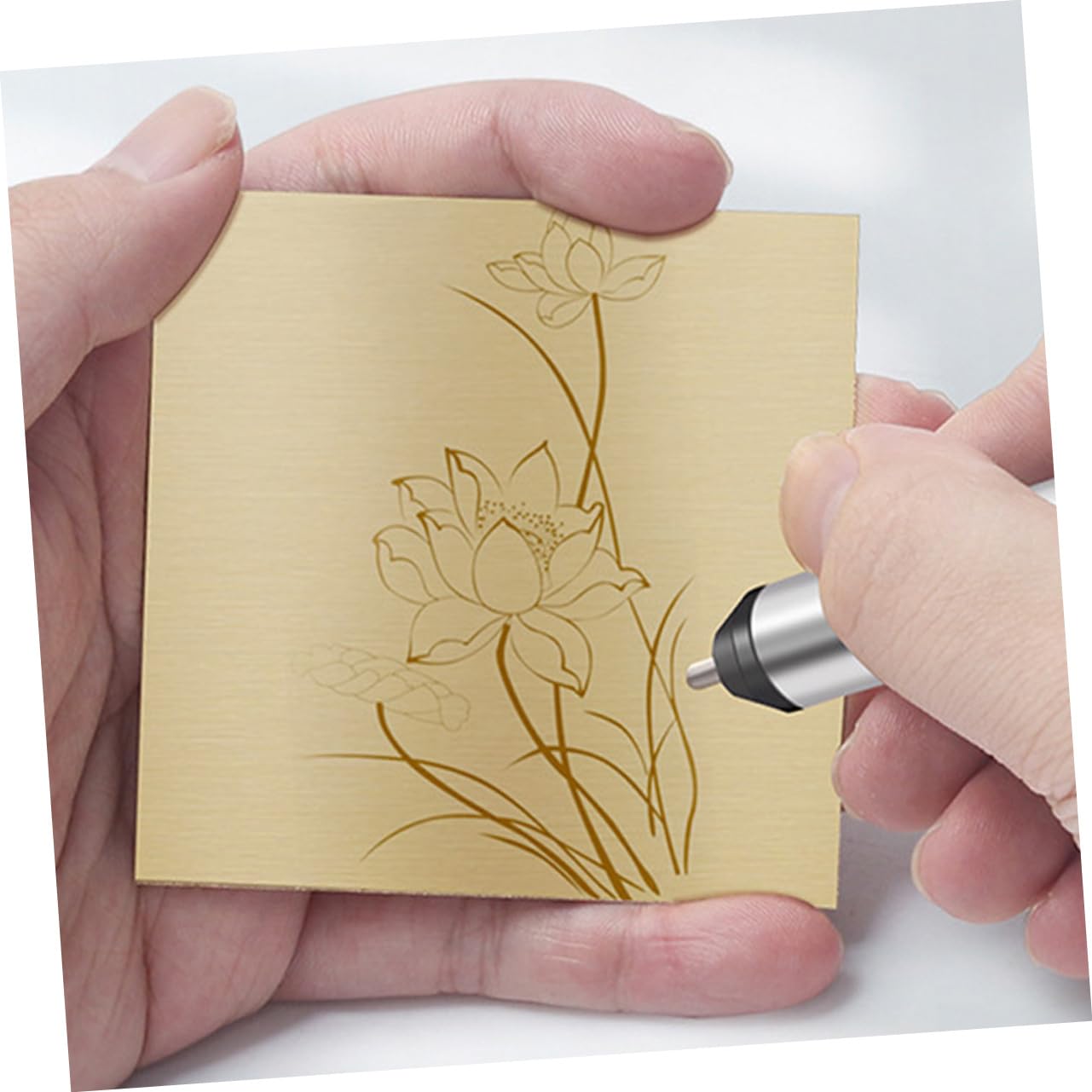 Cabilock 2pcs Square Brass Sheets Metal for DIY Jewelry Crafting Copper Plate Sheets
