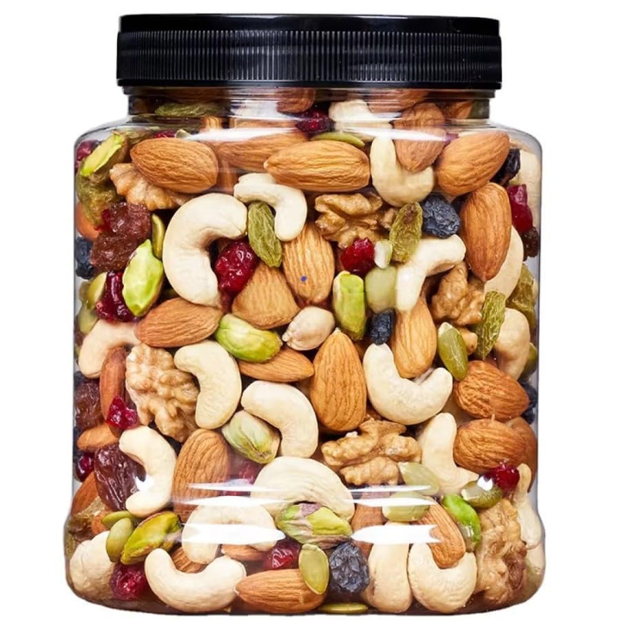 Image of HARIYAM Healthy Mix Dry Fruits Dried Almonds, Black Raisins, Cashewnuts, Cranberries, Black Dates & Many More | 250gm | Mix Dry Fruits 250gm