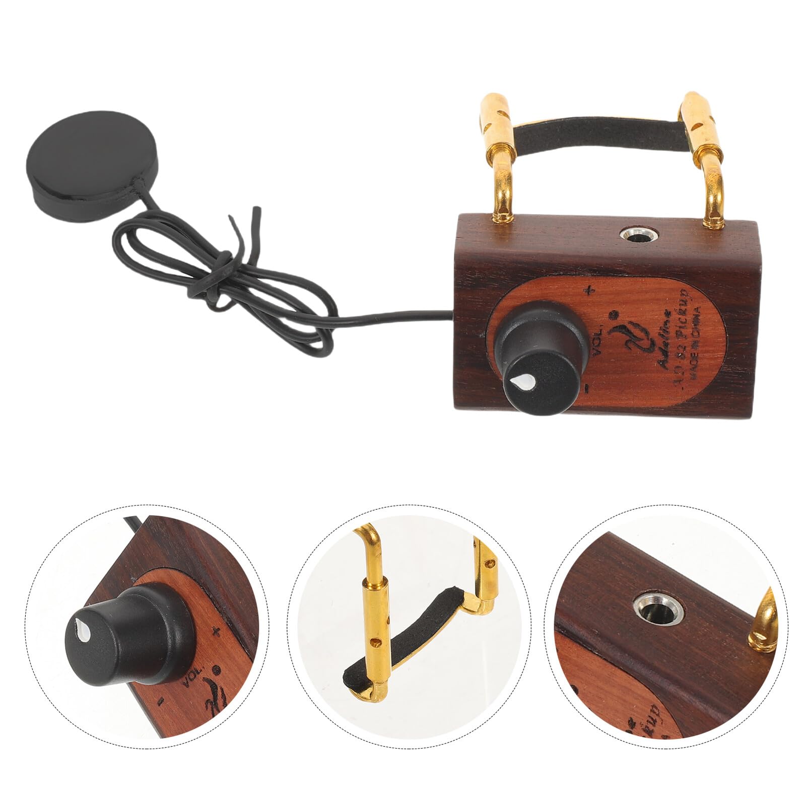 MAGICLULU Tonabnehmer für Violine und Banjo aus Metall mit Bohrlosem Design Tragbarer Klangverstärker für Outdoor Konzerte und Musikunterricht