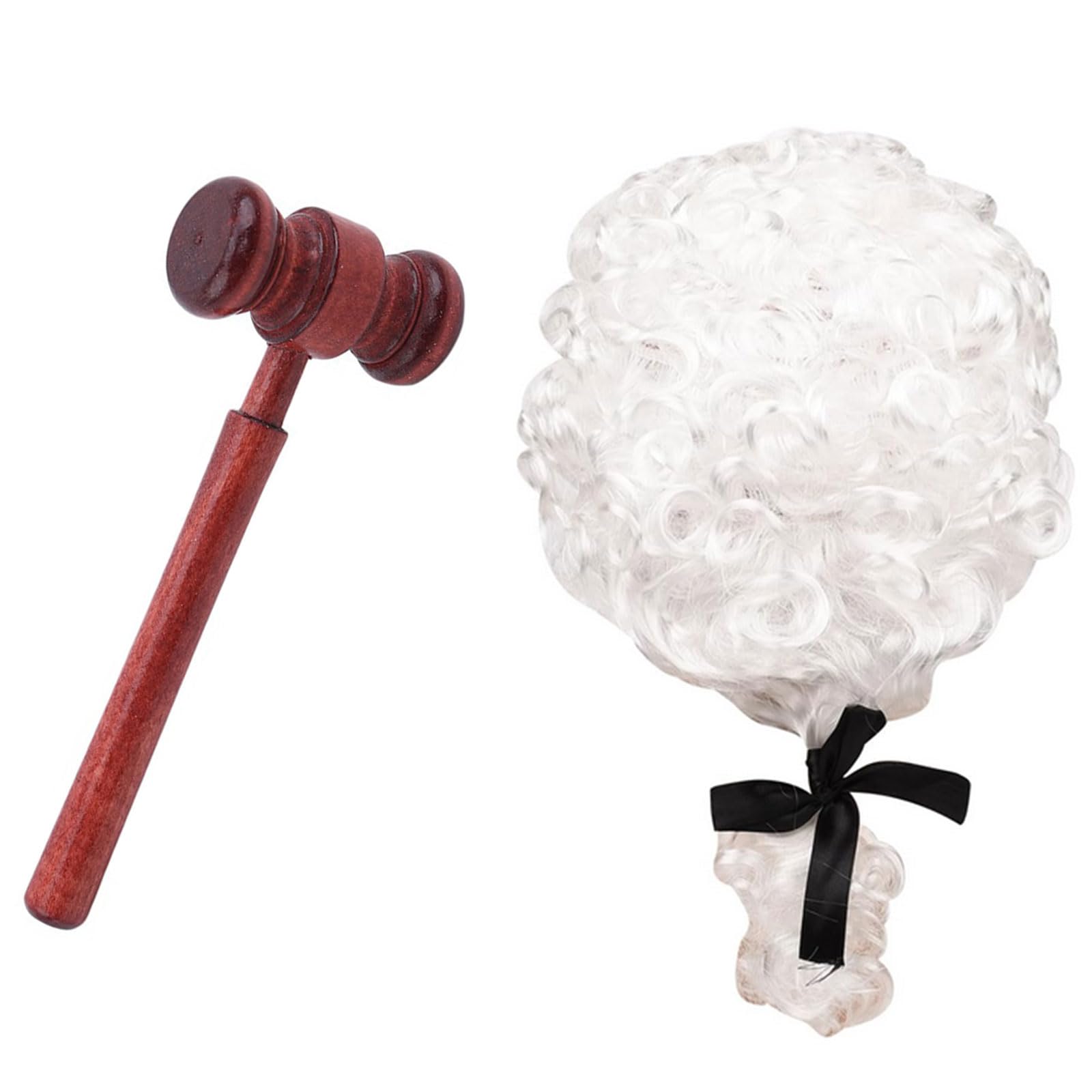 Wmzjnljy 2pcs Judge Costume Accessories Judge Wig