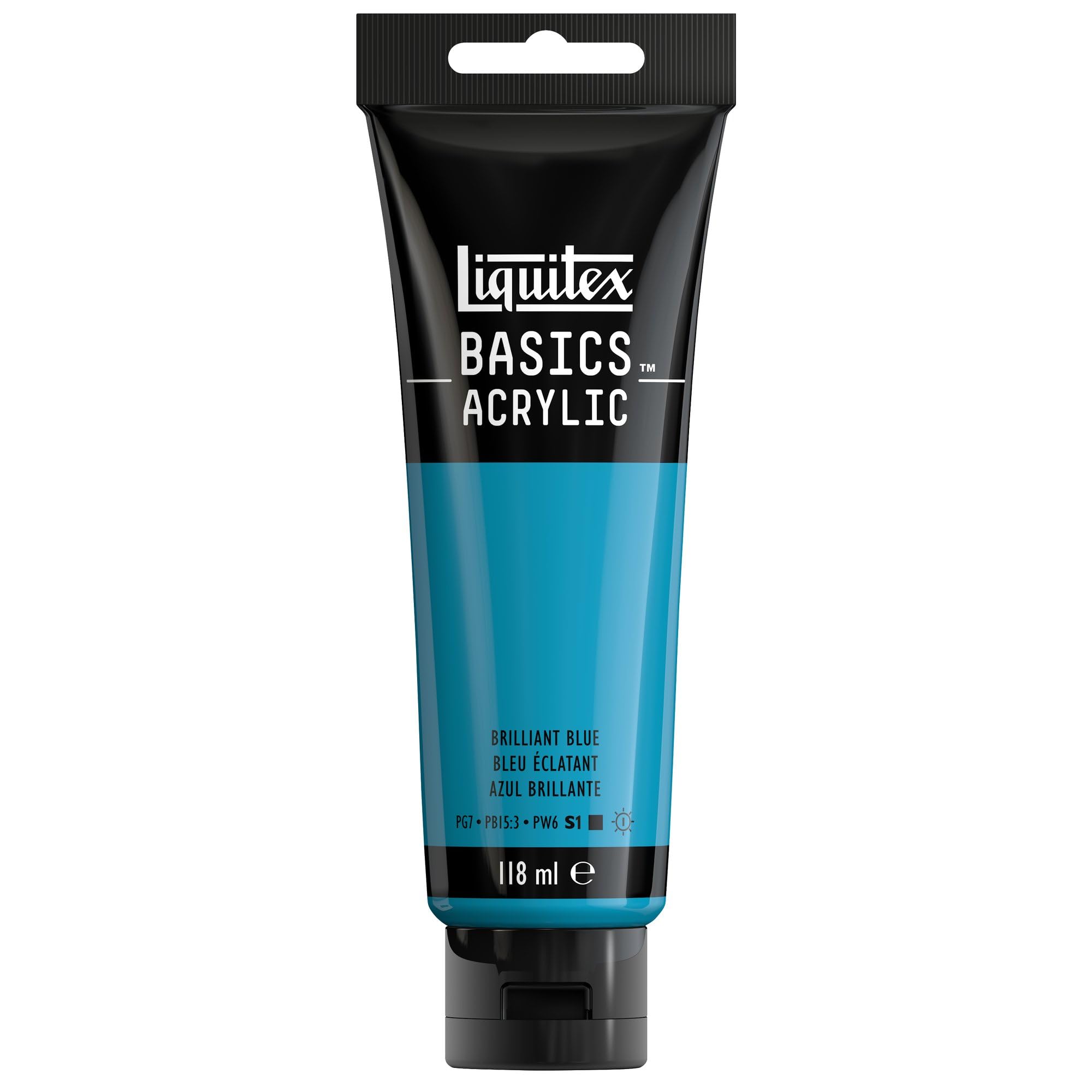 LIQUITEX Basics Acrylic Paint, Brilliant Blue, 118 ml Tube